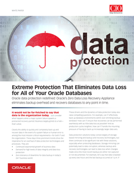 Eliminate Data Loss for All of Your
