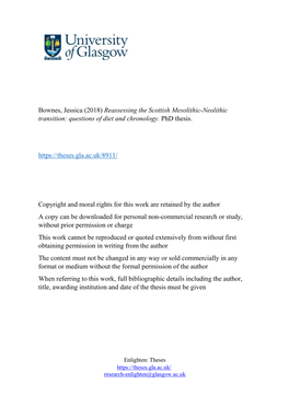Reassessing the Scottish Mesolithic-Neolithic Transition: Questions of Diet and Chronology