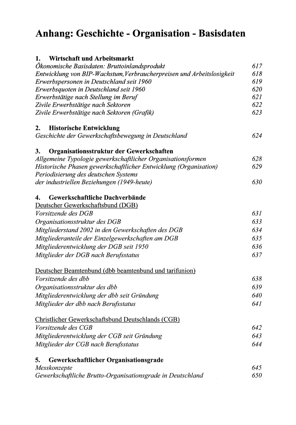 Anhang: Geschichte - Organisation - Basisdaten