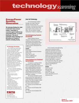 Energy/Power Systems Generation Residential Backup to Traditional Power • Basic Materials • Information Technology Sources