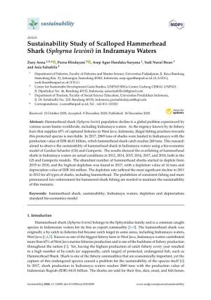 Sustainability Study of Scalloped Hammerhead Shark (Sphyrna Lewini) in Indramayu Waters