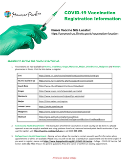 COVID-19 Vaccination Registration Information