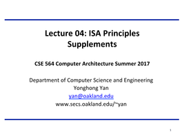 ISA Supplement