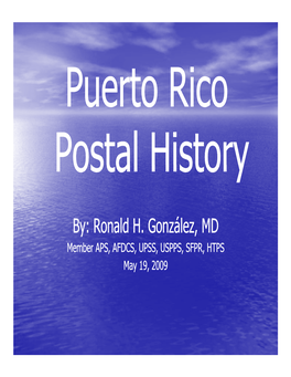 Puerto Rico Postal History