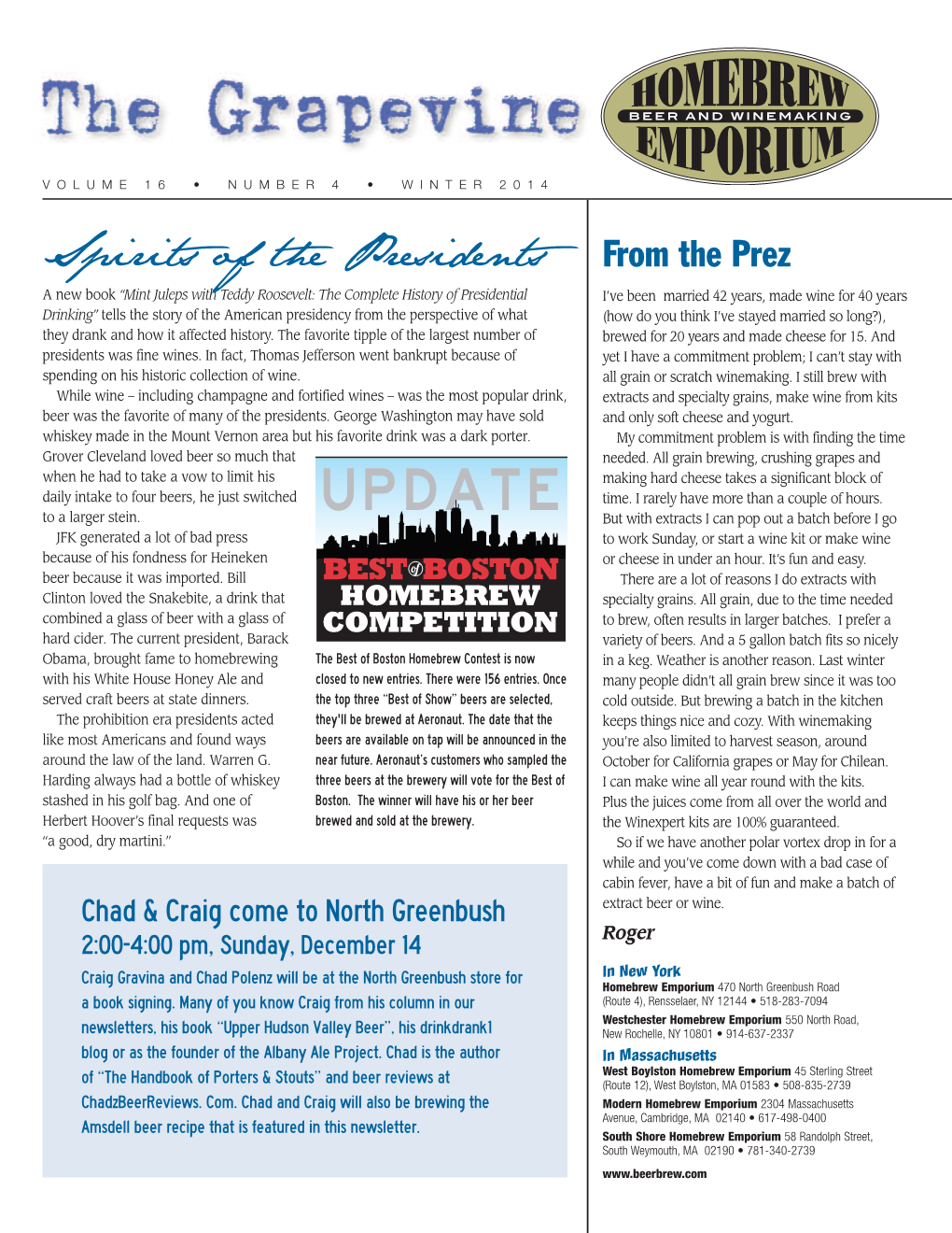 2014 Winter Newsletter