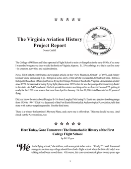 The Remarkable History of the First College Flight School by B.J