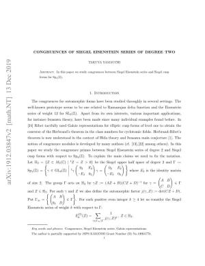 CONGRUENCES of SIEGEL EISENSTEIN SERIES of DEGREE TWO 11 Cubic Lifts to Siegel Cusp Forms of Scalar Weight Other Than Three (Cf