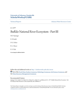 Buffalo National River Ecosystem - Part III M