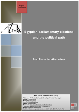 Egyptian Parliamentary Elections and the Political Path