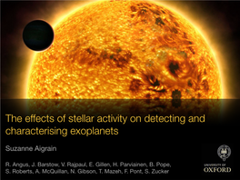 The Effects of Stellar Activity on Detecting and Characterising Exoplanets