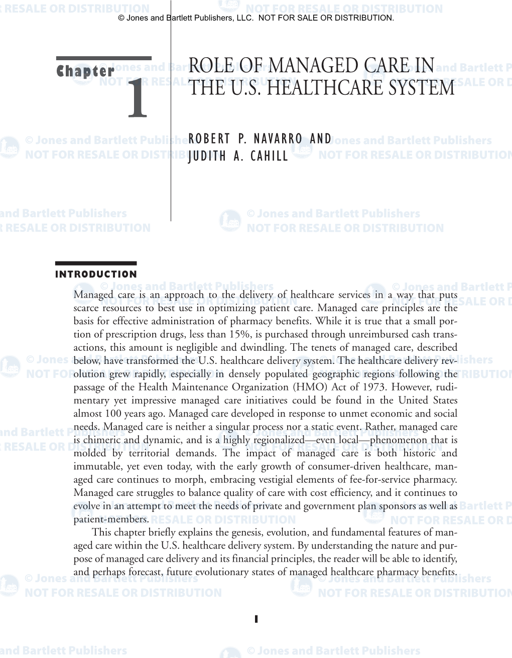Role of Managed Care in the U.S. Healthcare System