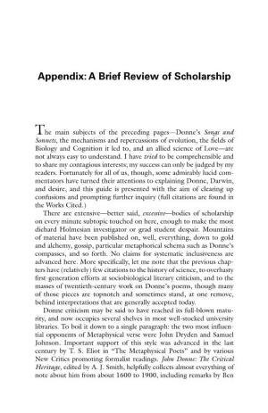 Appendix: a Brief Review of Scholarship