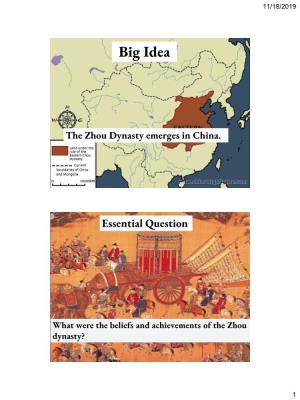 The Zhou Dynasty Emerges in China