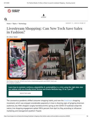 Livestream Shopping: Can New Tech Save Sales in Fashion?