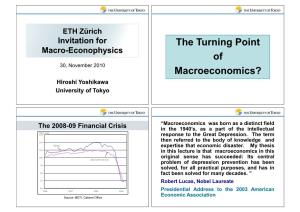 The Turning Point of Macroeconomics?