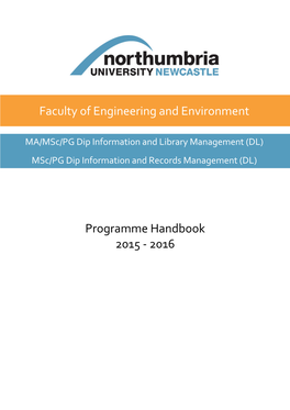 MA/Msc/PG Dip Information and Library Management (DL) Msc/PG Dip Information and Records Management (DL)