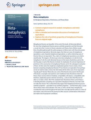 Meta-Metaphysics on Metaphysical Equivalence, Primitiveness, and Theory Choice