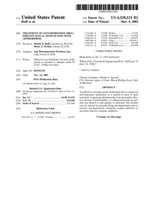 (12) United States Patent (10) Patent No.: US 6,528,521 B2 Ruff Et Al