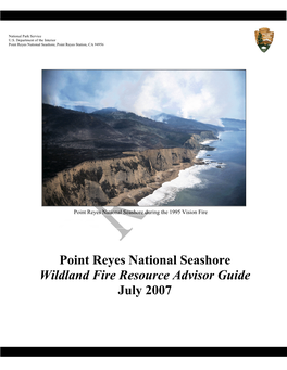 Point Reyes National Seashore Wildland Fire Resource Advisor Guide July 2007