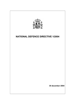 Spain: National Defence Directive 2004