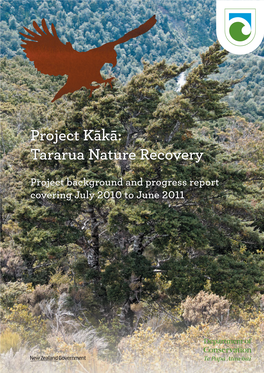 Project Kākā: Tararua Nature Recovery