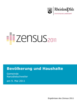 Bevölkerung Und Haushalte Am 9. Mai 2011, Nanzdietschweiler