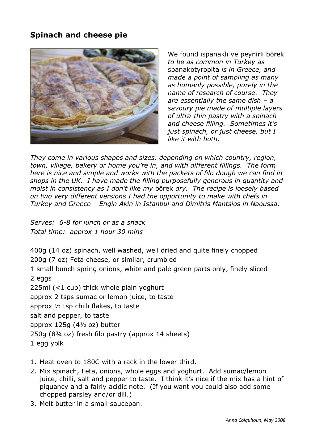 Spinach and Cheese Pie.Pdf