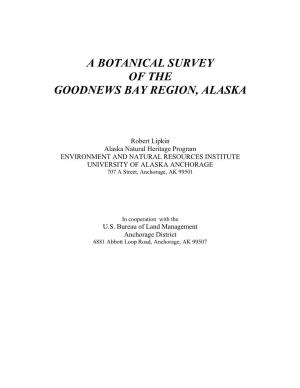 A Botanical Survey of the Goodnews Bay Region, Alaska