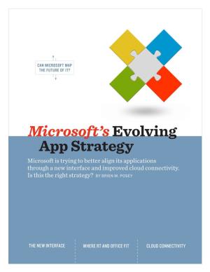 Microsoft'sevolving App Strategy
