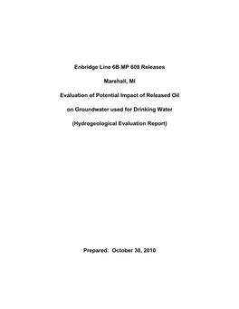 Hydrogeological Evaluation Report (PDF)