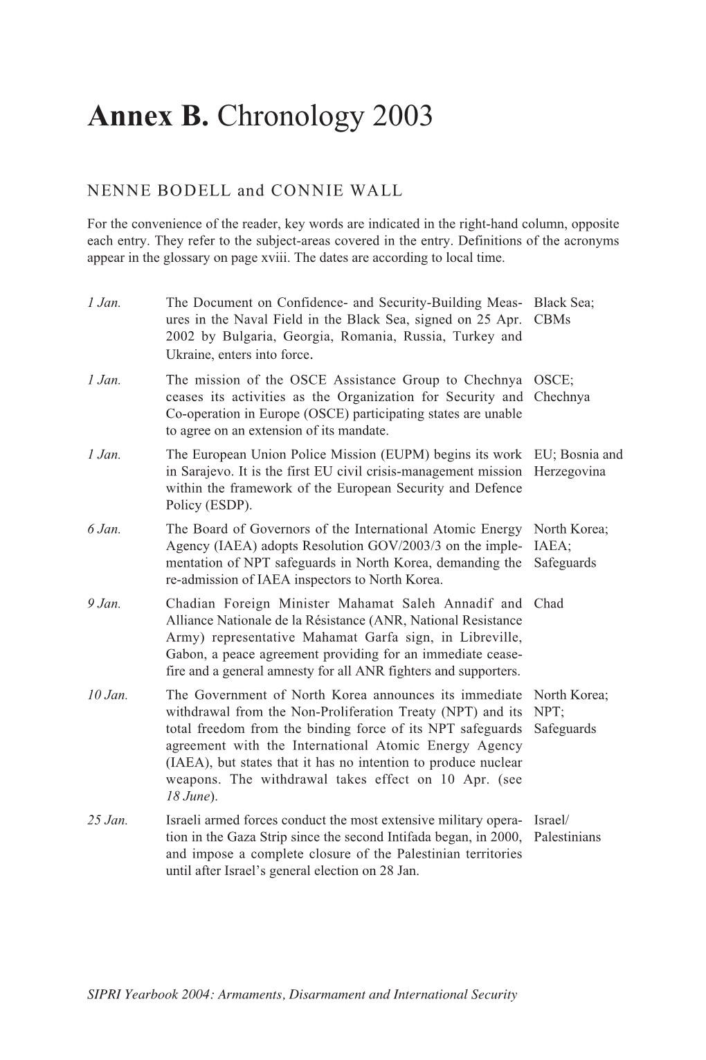 SIPRI Yearbook 2004: Armaments, Disarmament and International