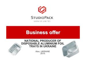 Studiopack Ukraine Limited Is the First and the Only National Manufacturer of Environmentally Friendly Disposable Aluminum Foil Containers in Ukraine
