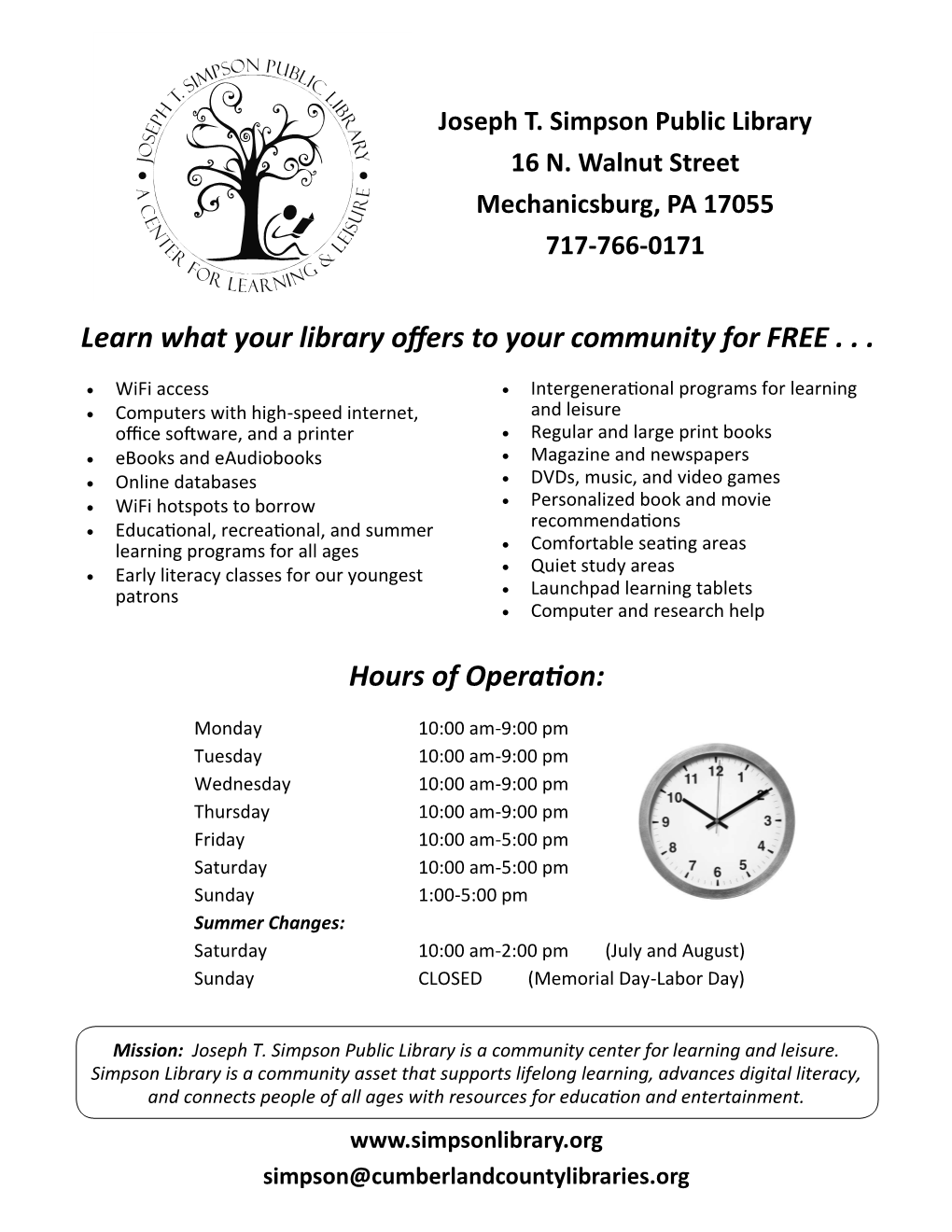 Learn What Your Library Offers to Your Community for FREE