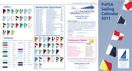 Pofsa Sailing Calendar 2011