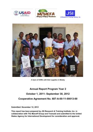 Annual Report Program Year 2 October 1, 2011