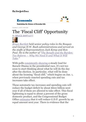 The 'Fiscal Cliff' Opportunity