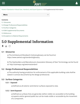 5.0 Supplemental Information