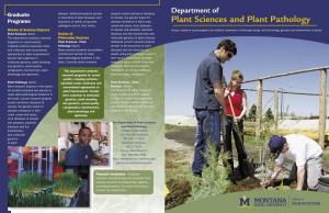 Department of Plant Sciences and Plant Pathology