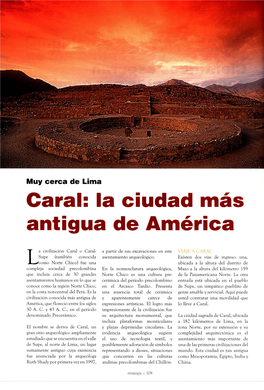 Caral: La Ciudad Mas Antigua De America