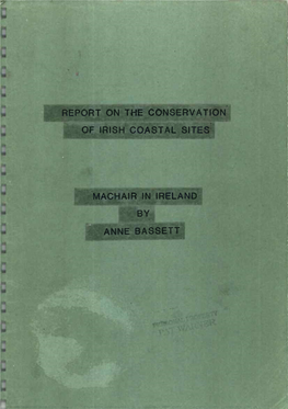 Report on the Conservation Value of Irish Coastal Sites: Machair in Ireland