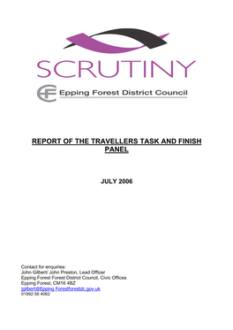 Report of the Travellers Task and Finish Panel