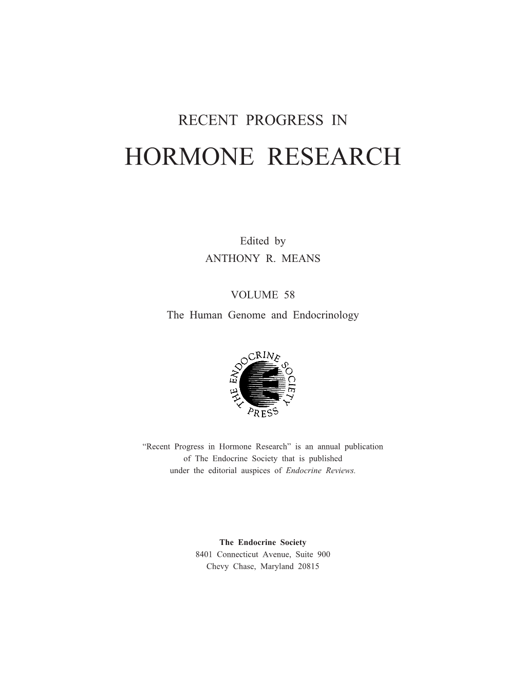 Hormone Research