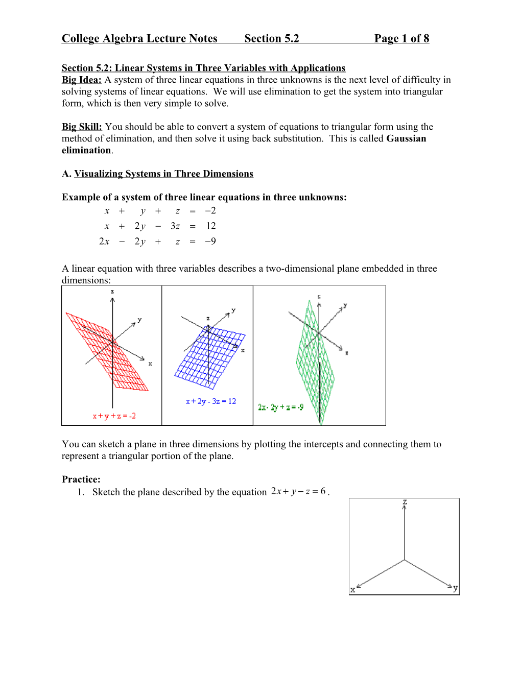 College Algebra Lecture Notes, Section 5.2