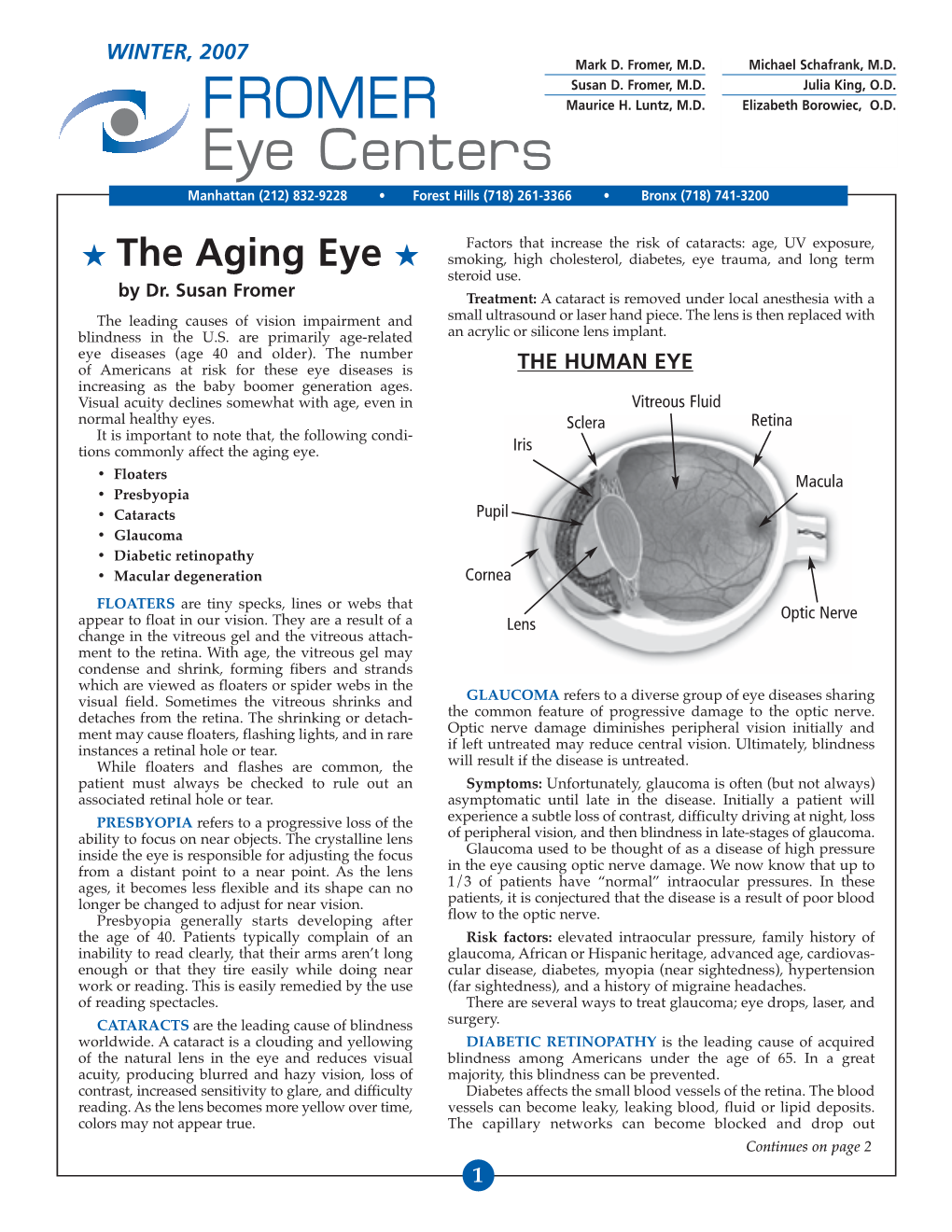 Fromer Eye Centers… Central Vision