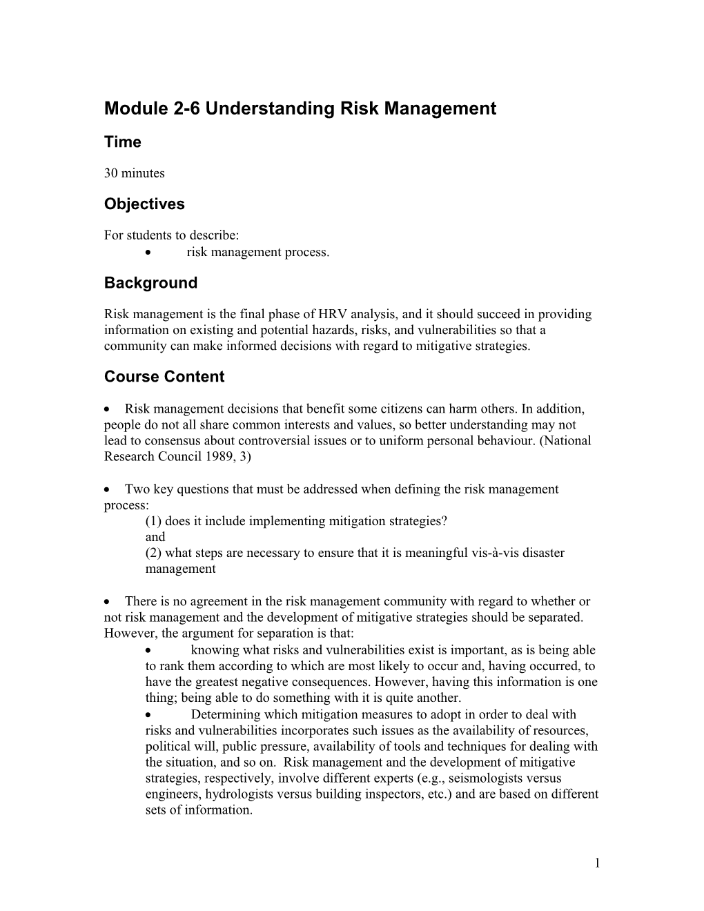 Module 2-6 Understanding Risk Management