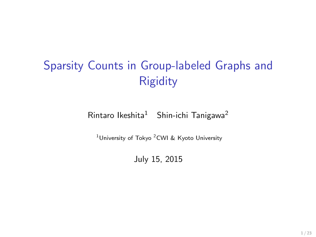 Sparsity Counts in Group-Labeled Graphs and Rigidity