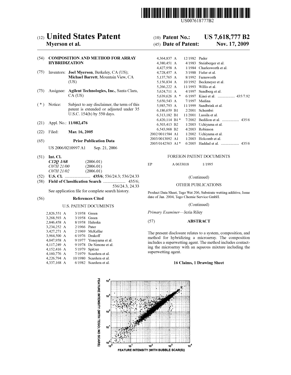 (12) United States Patent (10) Patent No.: US 7,618,777 B2 Myerson Et Al