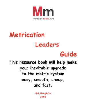 Metrication Leaders Guide 2009