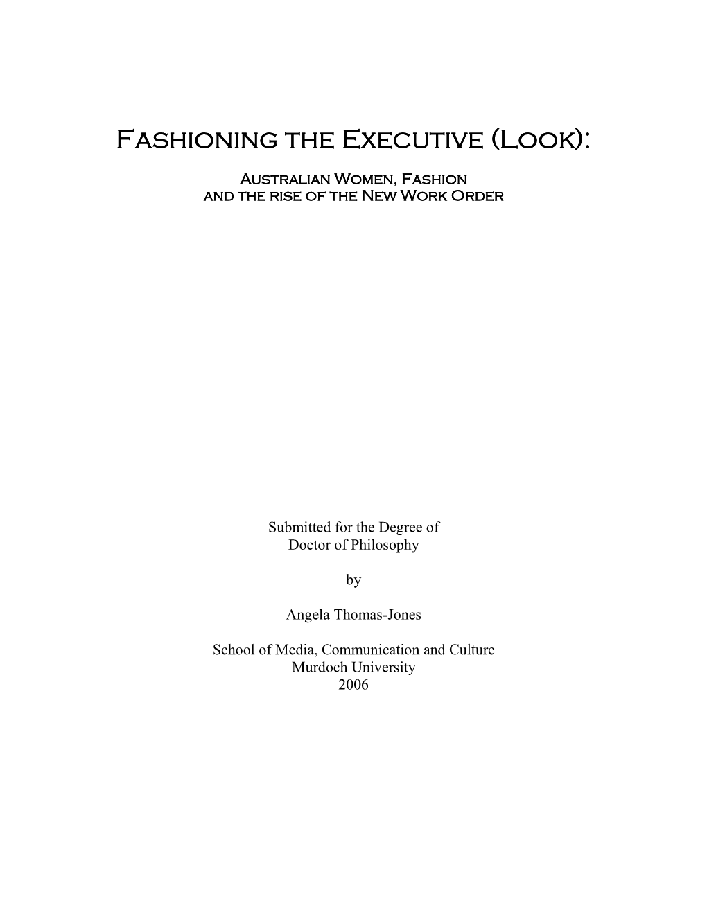 Fashioning the Executive (Look)