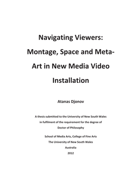 Navigating Viewers: Montage, Space And